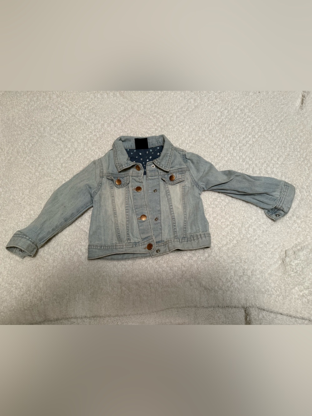 Light Wash Kids Denim Jacket with Button Front